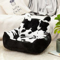 Wholesale Plush Soft Paramount Pet Dog Cow Print Bed Set