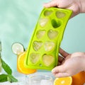 Custom Logo Creative Heart Shape Narrow Ice Cube Trays Silicone Mold for Ice Chocolate Candy