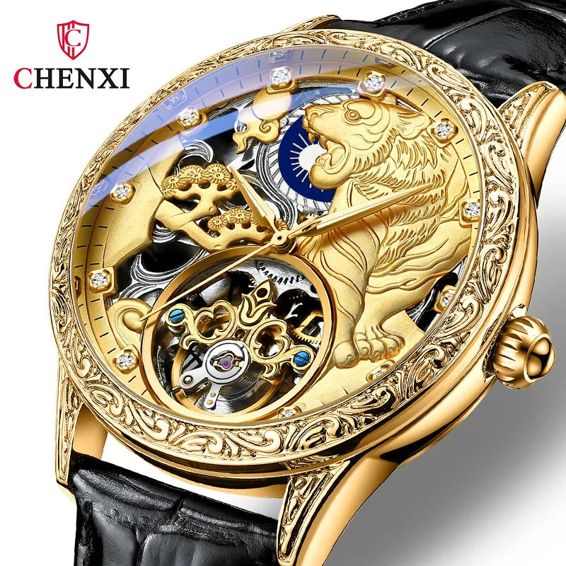 CHENXI 6029 2022 New Mens Waterproof Automatic Mechanical Watch Fashion Luxury Watches Men Business Montre Chenxi Wristwatches