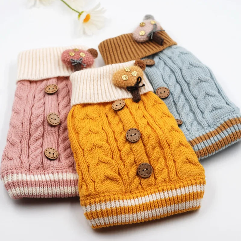 Dog Cat Puppy Coat Pet Winter Sweater Warm Clothes Luxury Cat Clothes