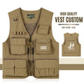 2024 Men's Outdoor Multi Pockets Cargo Vest Waistcoat Fishing Vest Climbing Hiking Photography Camping Volunteer Vest