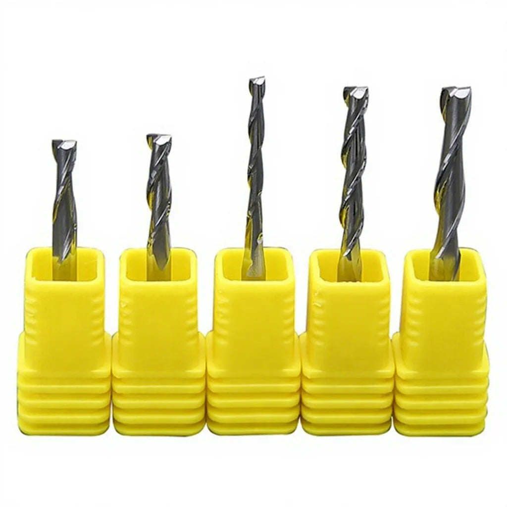 2 Flutes Double-edge Spiral Milling Cutters for Density Plate Acrylic Computer Engraving Machine