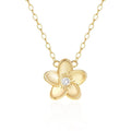 Aimee Dainty Gold Plated S925 Sterling Silver Jewelry Luxury Flower Diamond Pendant Necklaces for Women Gift