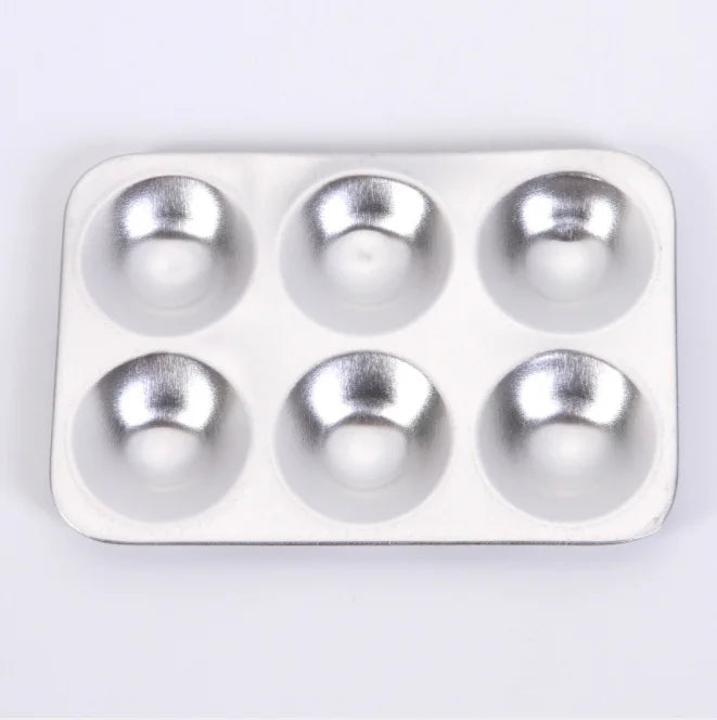 Cpatrick  New 6 Wells Square Shape Aluminum Painting Palette