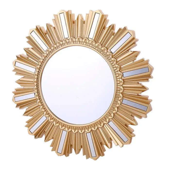 Classical Creative Magic Mirror Shower Room Wall Mounted European Sun Shaped Mirror Retro Porch Mirror Toilet Wall Hanging