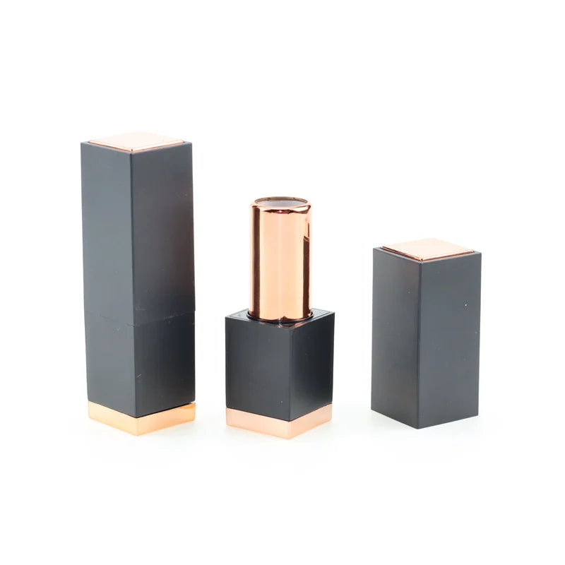 In Stock Luxury Square Magnetic Empty Lipstick Tube Custom Plastic Container Packaging Ready to Ship for Cosmetics