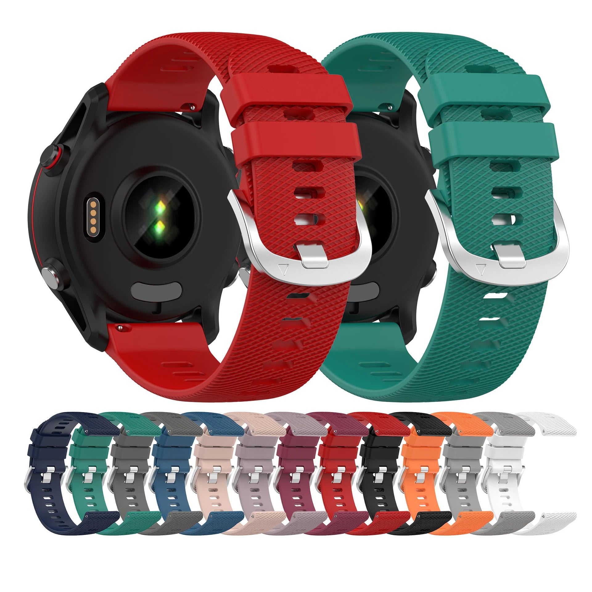 ShanHai 18 20 22mm Wrist Strap Forerunner 255 158 55 245 645 Watchband Silicone Sport Band for Garmin Vivoactive 4 3/Venu 2/SQ