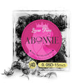 Abonnie Promade Lash Extension Loose Fans Super Soft Stock Loose Mink Pro Made Matte Black Fans Volume Lash Tray 1000