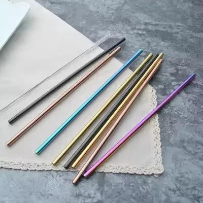 Reusable Metal Reusable 304 Food Grade LFGB Flavored Large 10.5" Drinking Straw