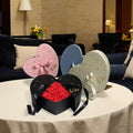 AM-GPB17 Ammy Love Luxury Handmade Art Paper Custom Double Door Heart-shaped Wedding Gift Box with Eternal Rose Design