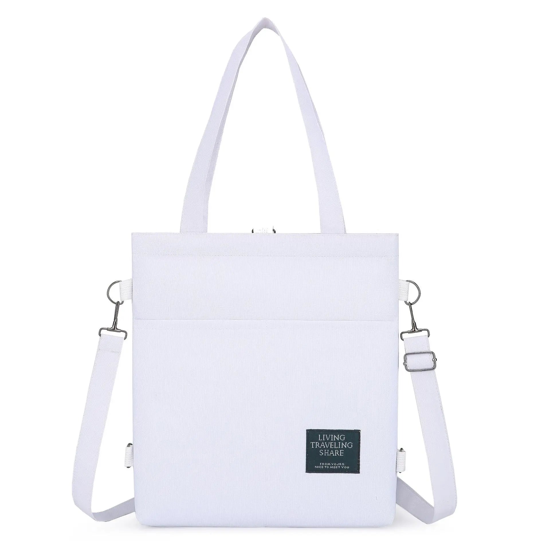 Wradjustable Sling Shoulder Strap Reusable Shopping Messenger Bag Durable Canvas Cotton Tote Bag With Hand