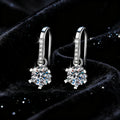 Simple Fashion Small Daisy Earrings D Colour Moissanite S925 Sterling Silver Earrings Female