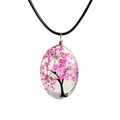 Diy Handmade Glass Time Gemstone Jewelry Fashion Plant Dried Flower Pendant Starry Star Tree of Life Necklace Gifts for Women