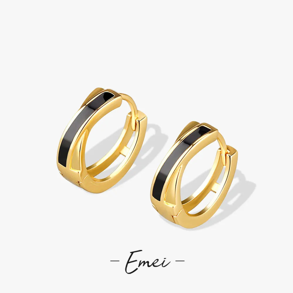 2025 Summer Drop Glaze Best Friend Party Earrings 925 Cross Style Gold Plated Hoop Earrings Easy Match Personalized Cold Style