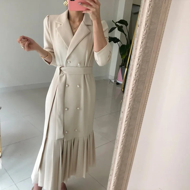 Boutique Wholesale 2025 Autumn New Elegant and Fashionable Medium to Long Sleeve Women's Dress