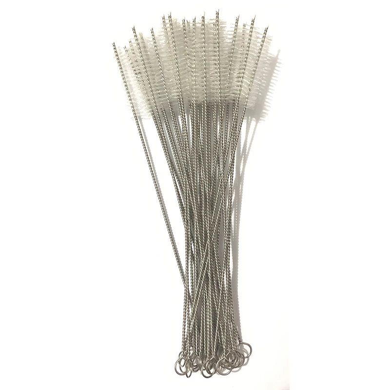 9" Long Drink Straw Cleaning Brush 0.47" Wide Nylon Bristle Cleaner for Stainless Steel Drinking Straws