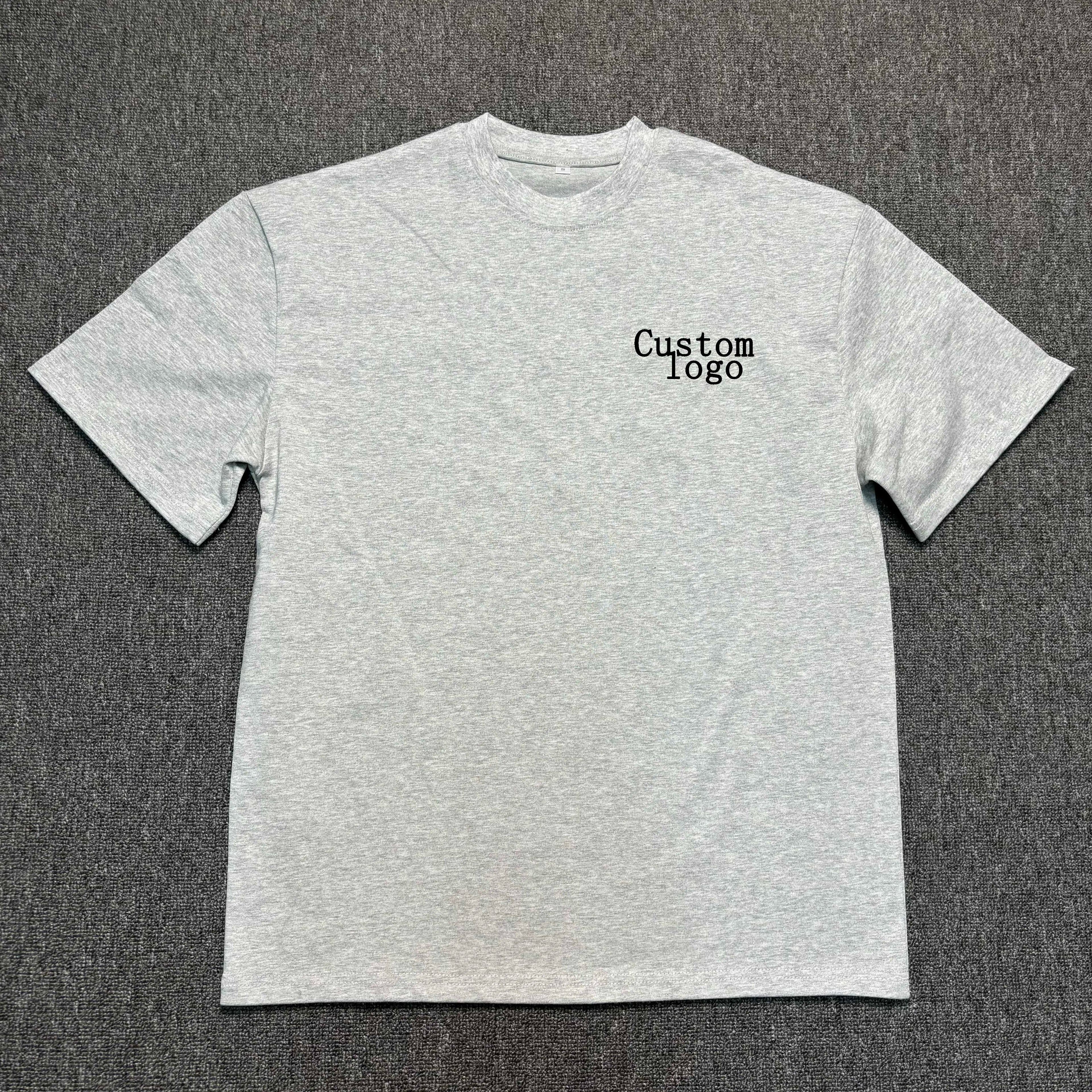 HighQuality Wholesale Customize Your Brand Logo 100% Cotton Blank Mens T Shirt Solid Color Casual Mens T Shirt Oversized T Shirt