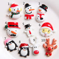 New Arrival Lovely Artificial Resin Penguin Snowman Phone Case Decorative Crafts Charms Christmas Ornament Flatback Accessory