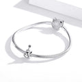 New Style 925 Sterling Silver Guitar Pendant Bracelet Charms for Jewelry Making