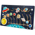 Movable Solar System Puzzle for Kids Wooden Space Toys Planets Toys for Kids Preschool Learning Activities