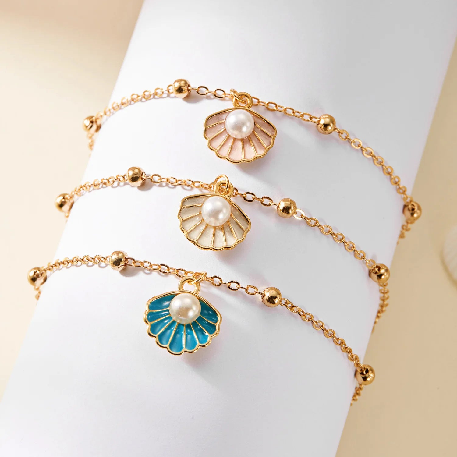 New Summer Beach Style Colorful Shell Pearl Bead Bracelet for Women
