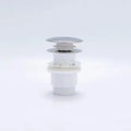 Pop up Basin Waste Drain - Plastic Push Down Sink Drainer with Stainless Steel Cover 3.5 Inch Bathroom Sink Stopper