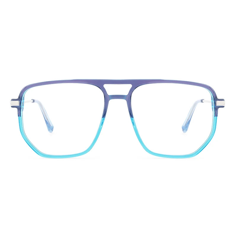 Cat Eye Frame Blue Light Blocking Double Bridge Glasses Uv400 Pc Photochromic Blue Light Glasses Optical Eyeglasses Frames
