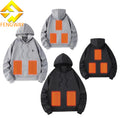 Chaqueta Para Hombres  Customized Usb Heated Hoodie Five Zone Heating Hoodie Long Sleeves Heated Hoodies Sweatshirts