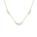 Fashion Valentine's Day Gift Titanium Steel Necklace Stainless Steel Clear Shinny Zircon Pendant Necklace
