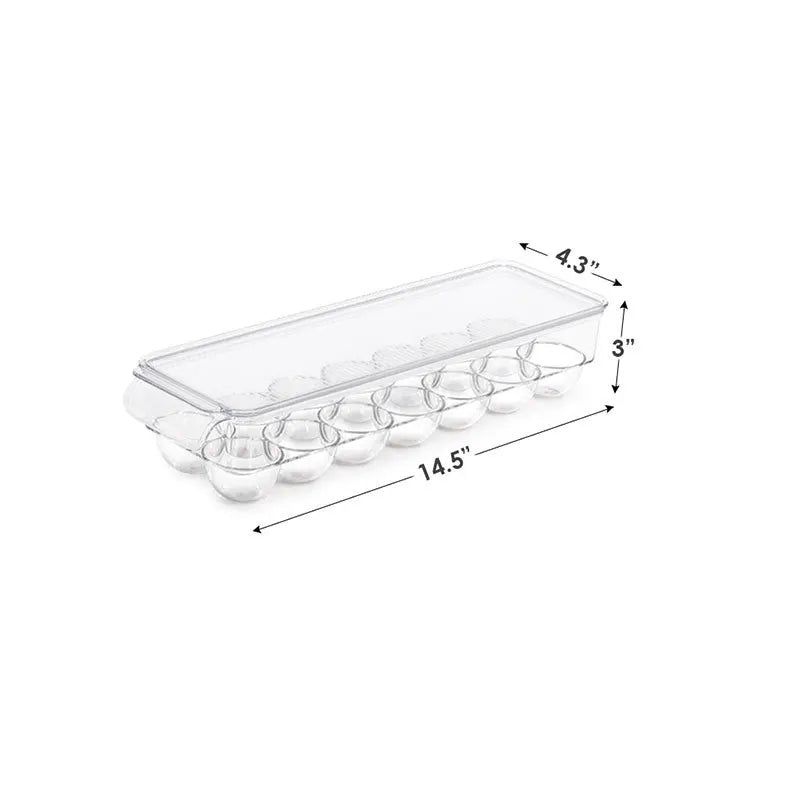 Acrylic Freezer Refrigerator Fridge Organizer Kitchen Box Storage Airtight Food Storage Container Bin Set Lid Rectangle PET