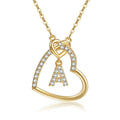 G1050 Wholesale 26 Letters Gold Silver Rose Gold Necklaces Jewelry Alphabet Heart Necklace with Initial