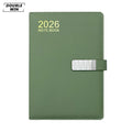 Wholesale 2026 2027 Bulk A5 Pu Leather Hardcover Diary Spanish Agenda Notebook With Pen Holder