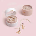 Portable Brand Model Earrings Bracelet Necklace Jewelry & Ring Storage Gift Box with PU Leather Buckle Closure
