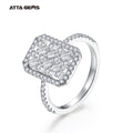 Custom Jewelry D Color VVS Moissanite 925 Sterling Silver Wedding Engagement Ring for Women