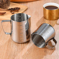 Milk Pitcher for Latte Art Milk Jug Creamer Steamer Jug Coffee Steaming Pitcher Cappuccino Barista Cup with Measurement Scale