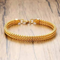 Nabest Waterproof 18K Gold Plated Stainless Steel Hip Hop Chain Bracelet for Women Men Wedding Jewelry