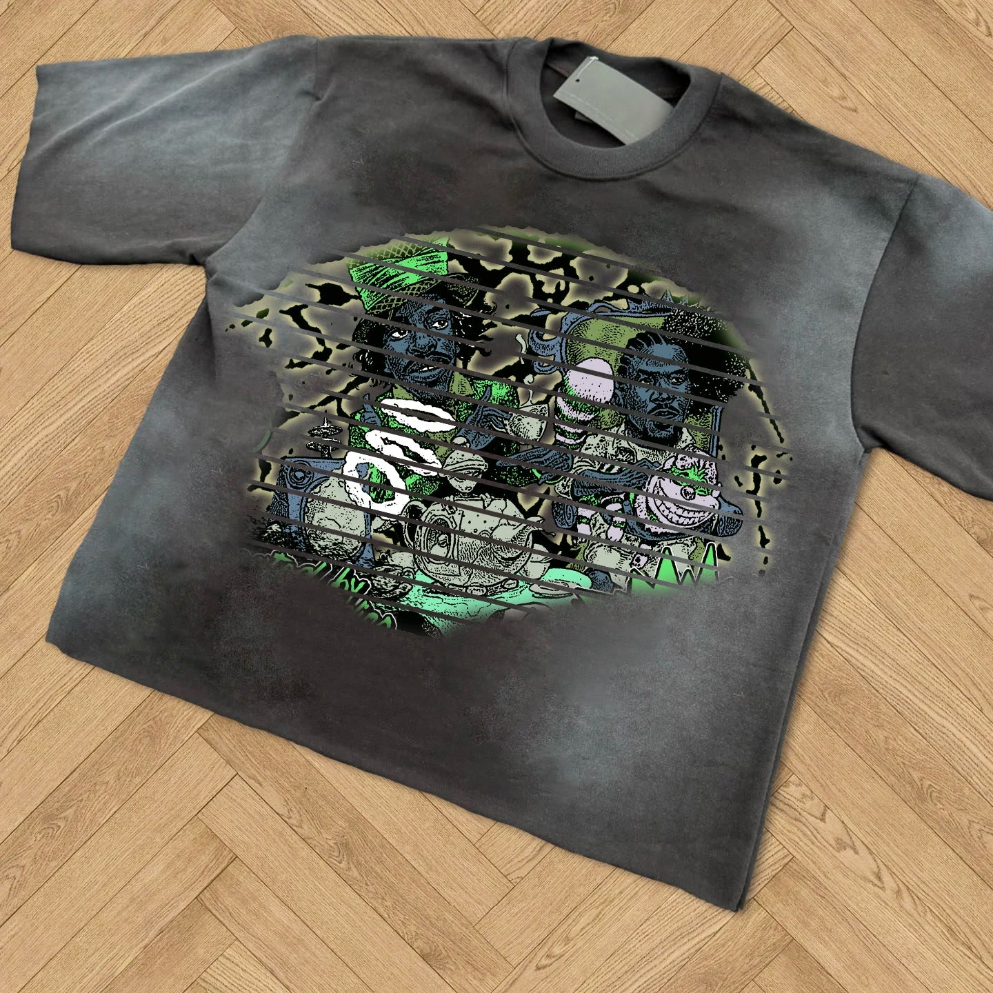 Wholesale Mens Cotton Box Fit Crop Tshirt Custom logo Screen Print Oversized T-shirt