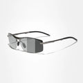 Men's & Women's for Aluminum Pilot Half Rim Photochromic Polarized Sunglasses Chameleon Driving Eyewear Model 7240