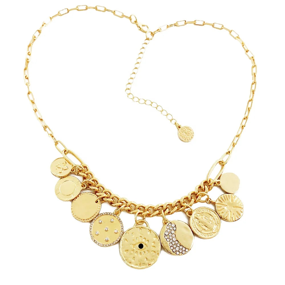 2025 New Arrival Custom Name Logo Pendant 18K Gold-Plated Star Pattern Diamond Choker High Popularity Made Zinc Alloy Pearl