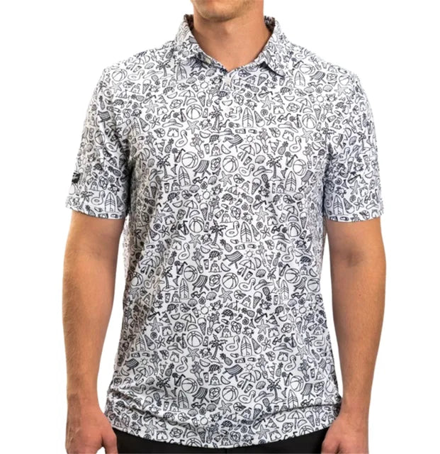 Hard Collar Women Collarless logo Input Deolax Golf Shirt Polo Manufactures With Carolina Blue Print