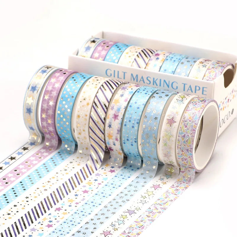 Decorative Washi Tape Set  DIY Craft Washi Tape Glitter Washi Tapes Set