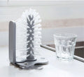 New Design 2 in 1 Cup Scrubber Glass Cleaner Cleaning Brush Suction Wall Lazy Bottles Brush Glass Cleaner Washing Brush Kitchen