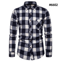 Wholesale New Couple Plaid Long-sleeved Shirt Slim Korean Striped Men's Breathable Shirt