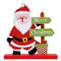 Creative Wooden Felt Santa Claus Christmas Ornaments New Year Xmas Festive Party Decor Home Table Decoration