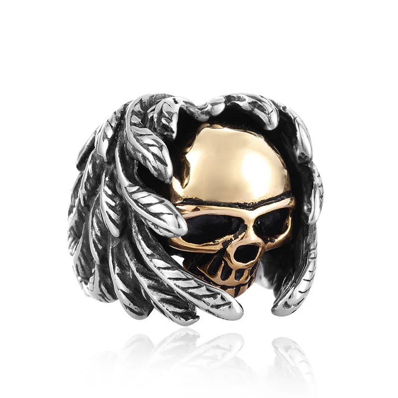 SS8-365R Steel Soldier Stainless Steel Punk Skull Ring Fashion Jewelry Gift