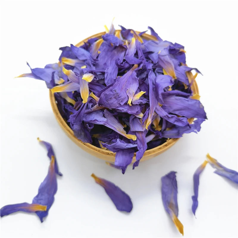 Lan Lian Hua 100% Natural Loose Flower Tea Freshly Dried Blue Lotus Petals Health Tea Bulk Sachet Box Cup Bottle Options