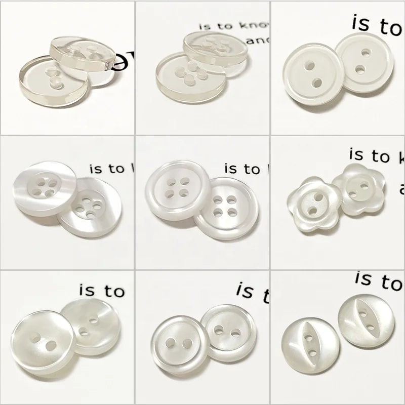 Wholesale Eco-Friendly Pearlescent Resin Round 14mm Rainbow 2-Hole Flatback Buttons with Enamel Plating SJH Brand for Shirts