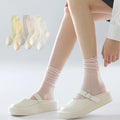 OEM Unisex Scrunch Pile up Socks JK School Cotton Crew Socks with Original Logo Knitted Ruffle Design for Cool Girls in Spring