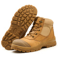 Unisex S3 Construction Safety Shoes Mid Cut Dual Density PU CE Winter Season Acid Oil Resistant Cow Leather Anti-Slip Waterproof