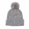 Winter Warm Crotchet Ruffle Acrylic Beanies With Shape Loose Beads Adult Ladies Outdoor Pompom Knitted Hat